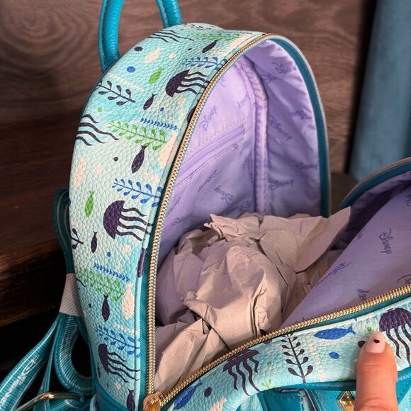 WondaPop Disney Finding Dory 11" Vegan Leather Mini Backpack in Blue. NWT - Picture 13 of 13